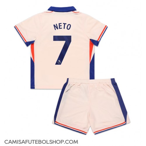 Camisa de time de futebol Chelsea Pedro Neto #7 Replicas 2º Equipamento Infantil 2024-25 Manga Curta (+ Calças curtas)